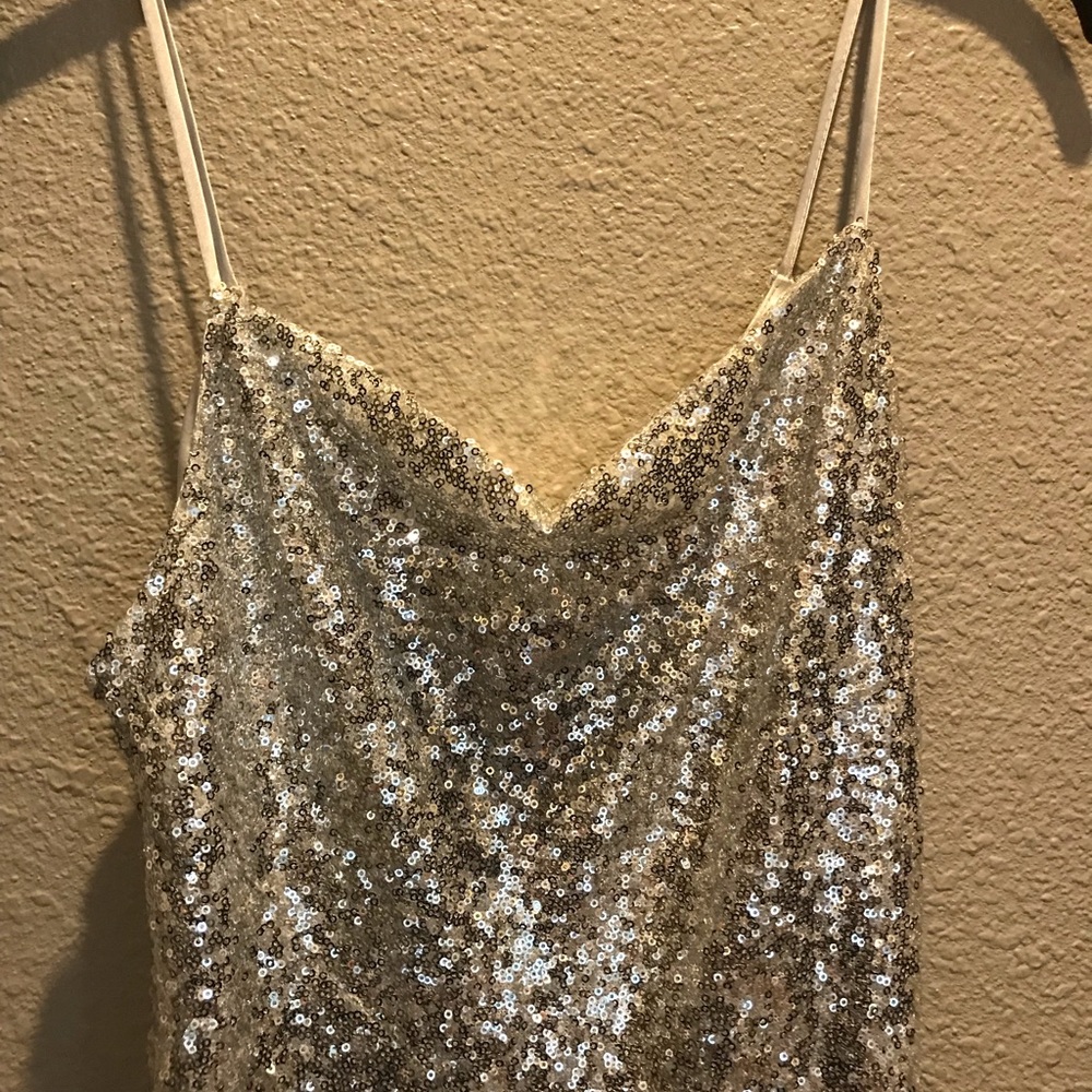 Prom dress size 2 SILVER